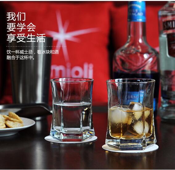 無鉛透明六角玻璃杯