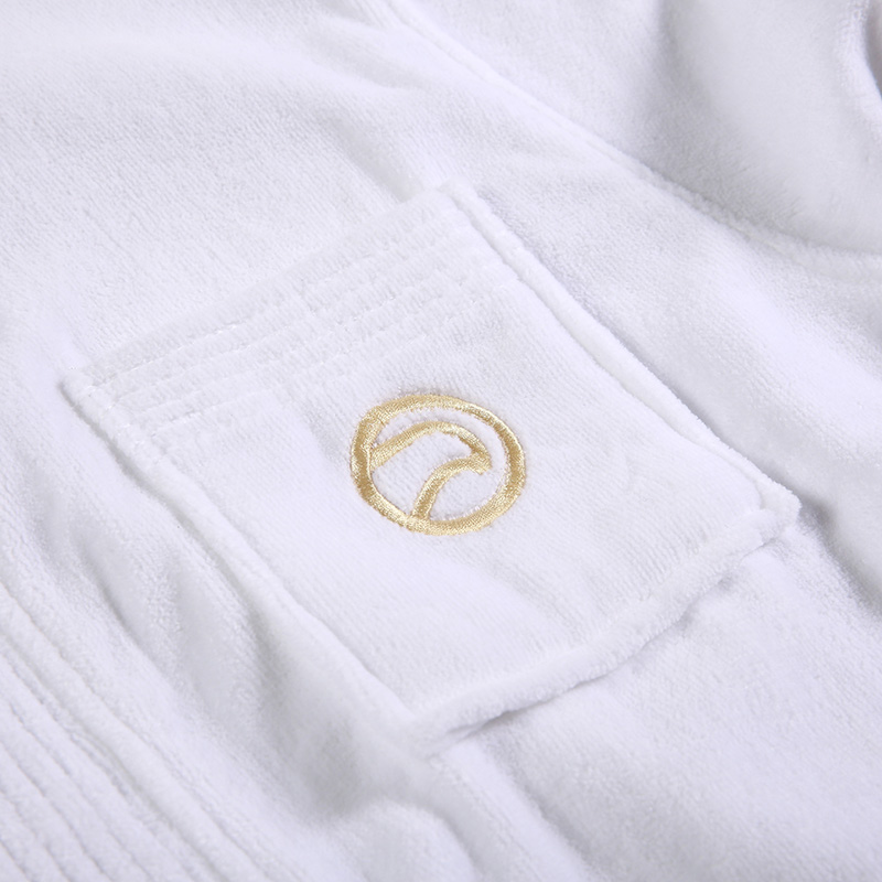 五星級和服領割絨浴袍